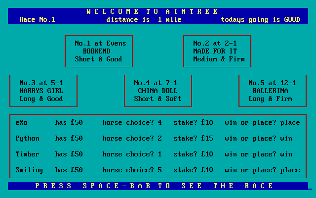 Under Starters Orders — ss (WOR)
