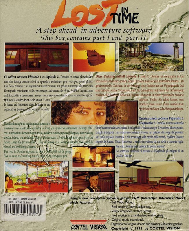 Lost in Time - Parts 1 and 2 — box-2D-back (EU)