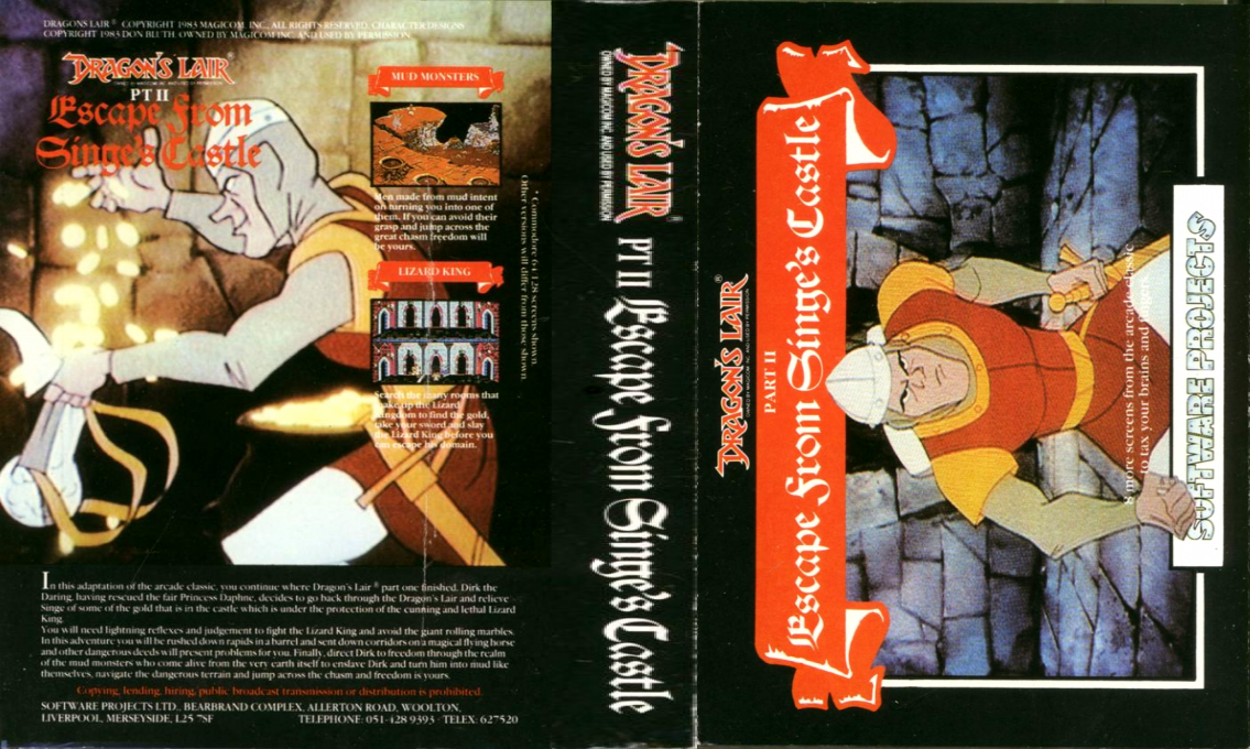 Dragon's Lair Part II - Escape from Singe's Castle — box-texture (EU)