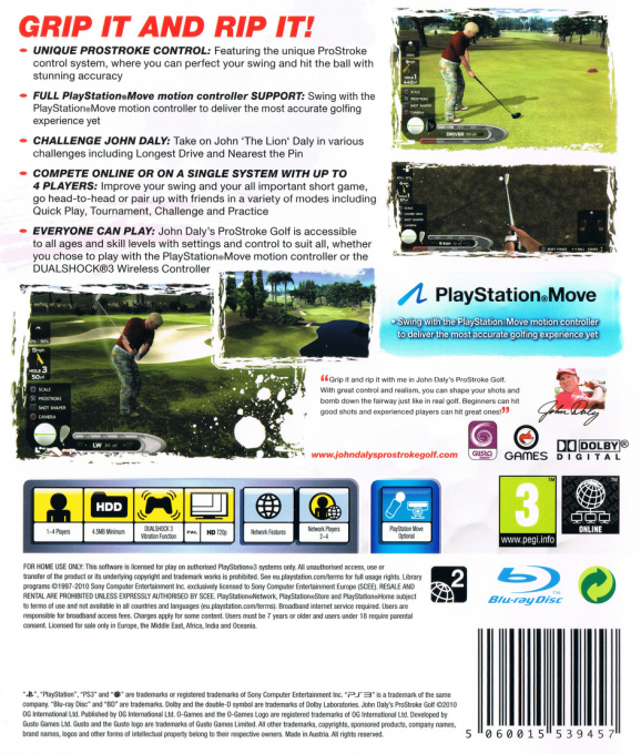 John Daly's ProStroke Golf — box-2D-back (EU)