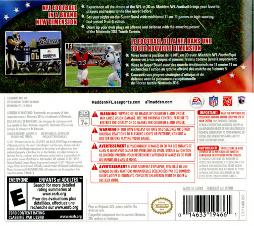 Madden NFL Football — box-2D-back (US)