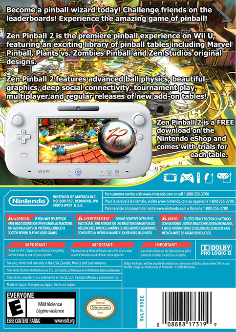 Zen Pinball 2 — box-2D-back (US)