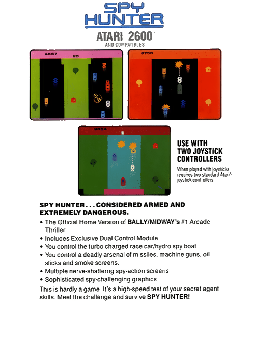 Spy Hunter — box-2D-back (US)