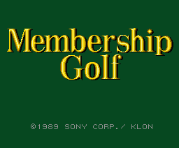 Membership Golf — sstitle (JP)