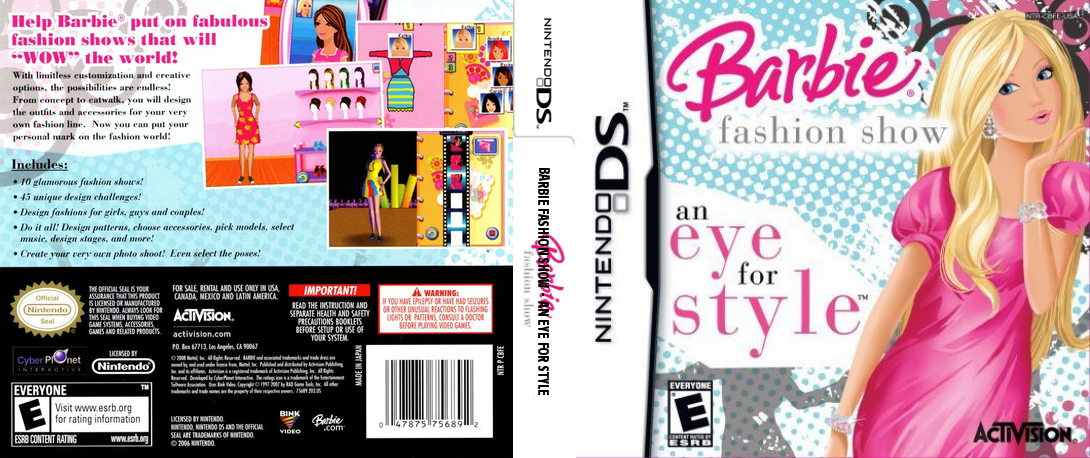 Barbie Fashion Show - An Eye for Style — box-texture (US)