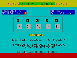 Yahtzee — ss (WOR)