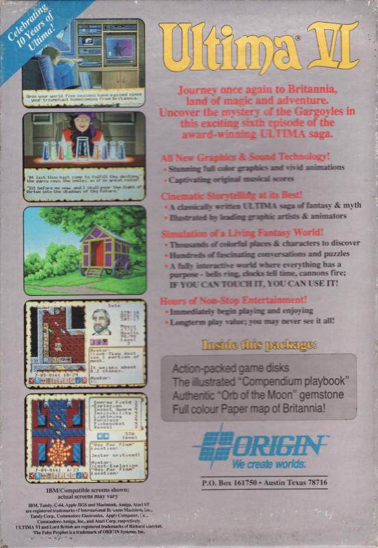 Ultima 6 - The False Prophet — box-2D-back (EU)