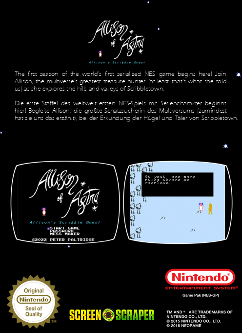 Allison Of Astra - Allison's Scribble Quest — box-2D-back (SS)