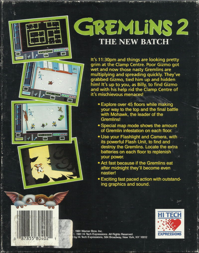 Gremlins 2 - The New Batch — box-2D-back (US)