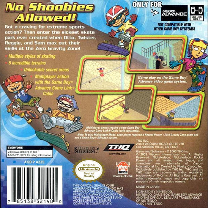 Rocket Power - Zero Gravity Zone — box-2D-back (US)