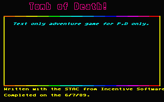 Tomb Of Death — sstitle (WOR)