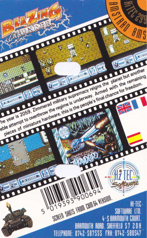 Blazing Thunder — box-2D-back (EU)