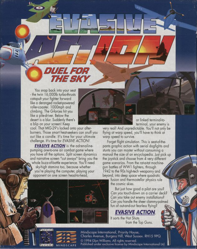 Evasive Action - Duel for the Sky — box-2D-back (EU)