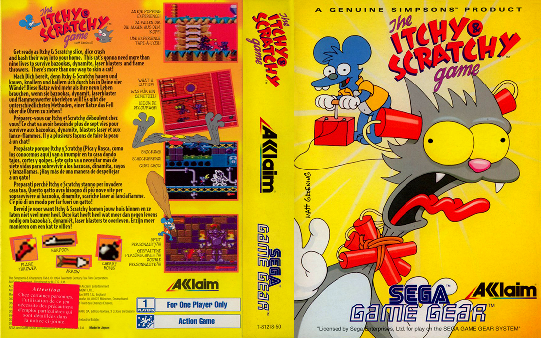 Itchy And Scratchy Game, The — box-texture (EU)