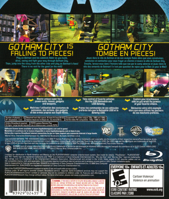 LEGO Batman - The Videogame — box-2D-back (CA)