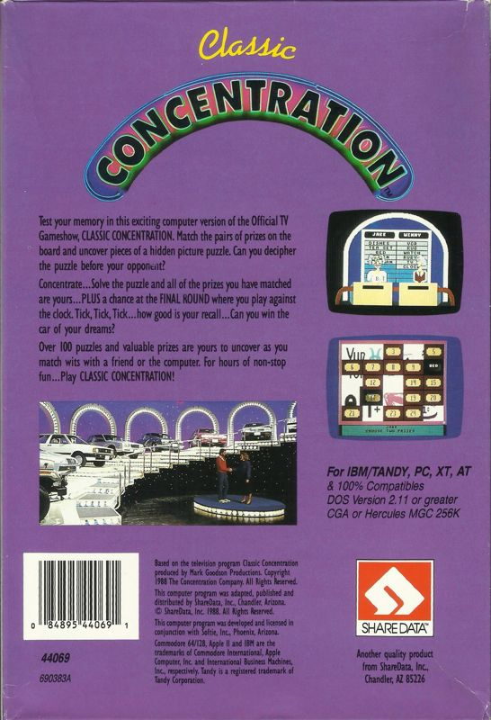 Classic Concentration — box-2D-back (US)