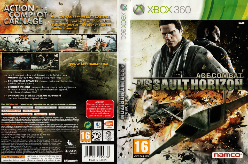Ace Combat - Assault Horizon — box-texture (FR)