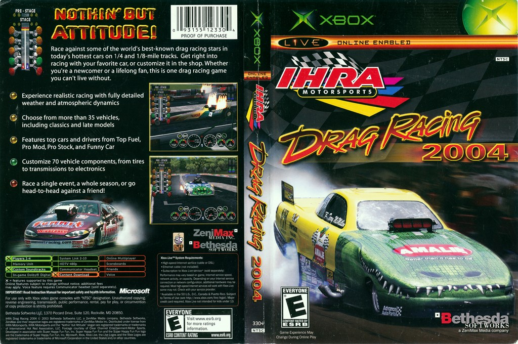 IHRA Drag Racing 2004 — box-texture (US)