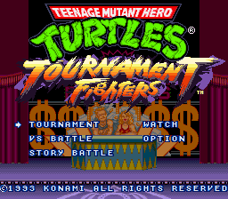 Teenage Mutant Ninja Turtles : Tournament Fighters — sstitle (WOR)