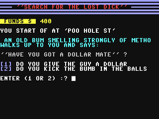Search for the Lost Dick — ss (WOR)