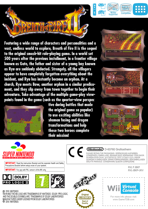 Breath Of Fire 2 — box-2D-back (EU)