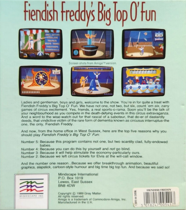 Fiendish Freddy's Big Top O' Fun — box-2D-back (EU)