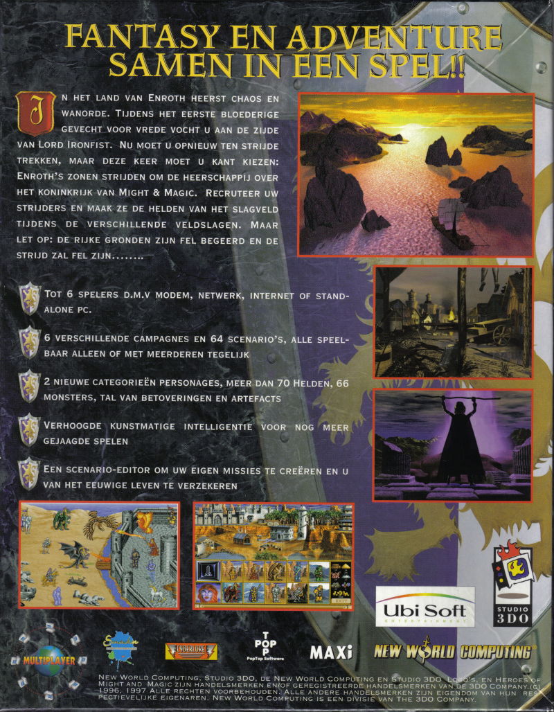 Heroes of Might and Magic II (Deluxe Edition) — box-2D-back (NL)