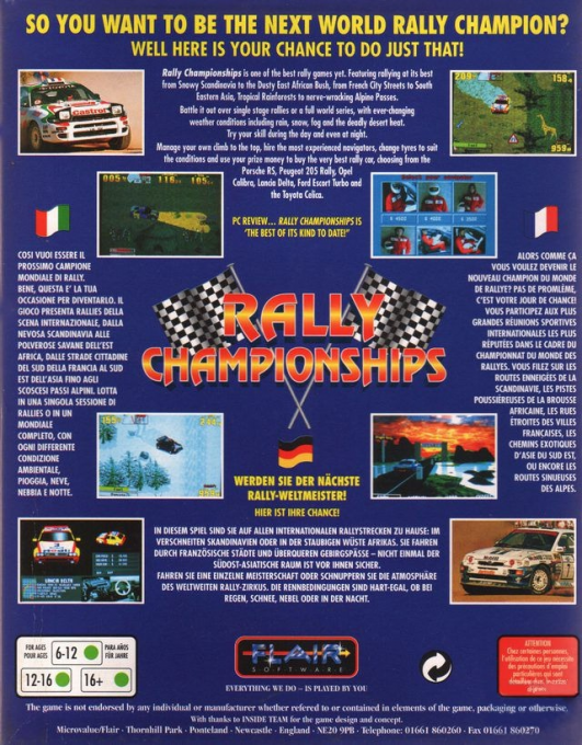 Rally Championships — box-2D-back (EU)