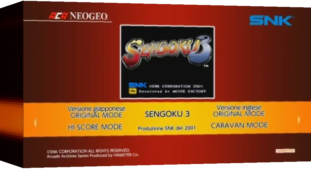 Aca Neogeo Sengoku 3 — box-3D (WOR)