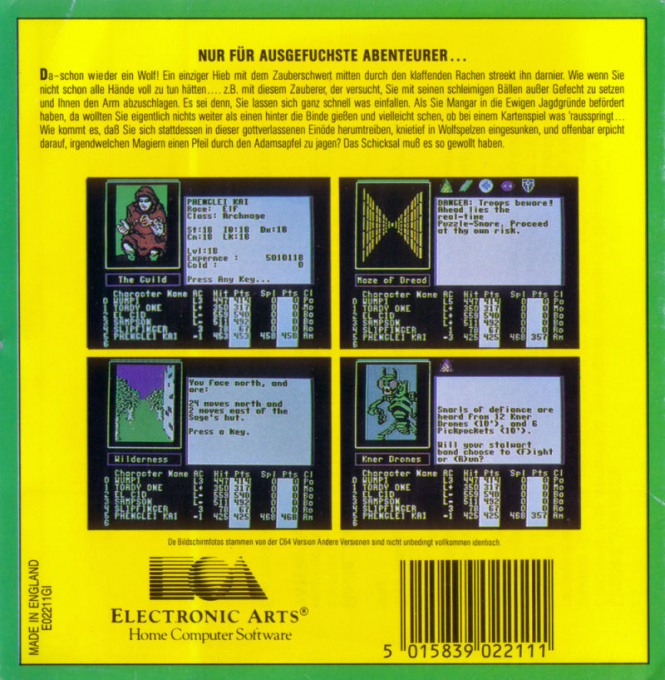 Bard's Tale II, The - The Destiny Knight — box-2D-back (EU)