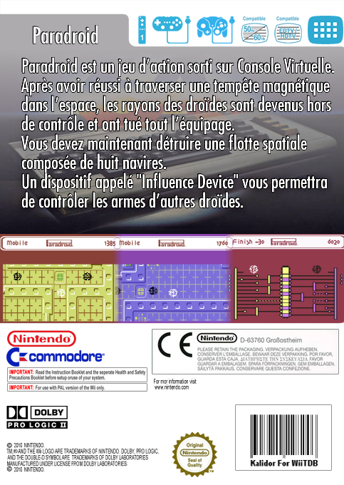 Paradroid — box-2D-back (FR)