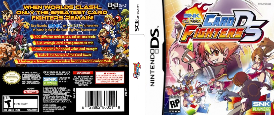 Snk Vs. Capcom - Card Fighters Ds — box-texture (US)