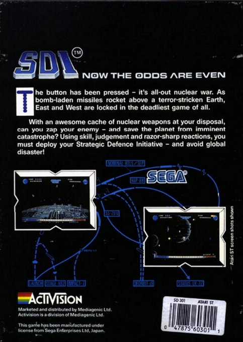 SDI - Strategic Defense Initiative — box-2D-back (EU)