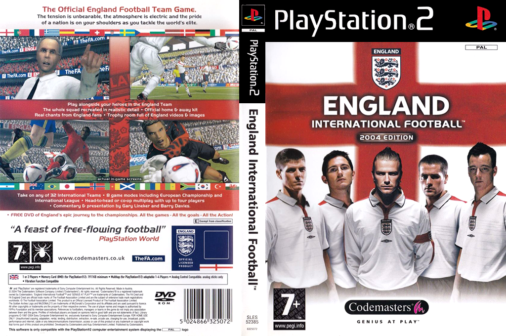 England International Football - 2004 Edition — box-texture (EU)