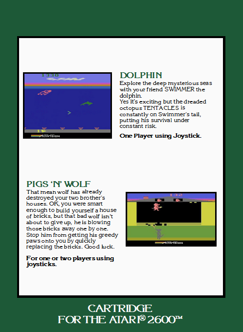 2 Pak Special Green - Dolphin, Pigs 'n' Wolf — box-2D-back (EU)