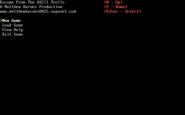 Escape From The ASCII Trolls — sstitle (WOR)