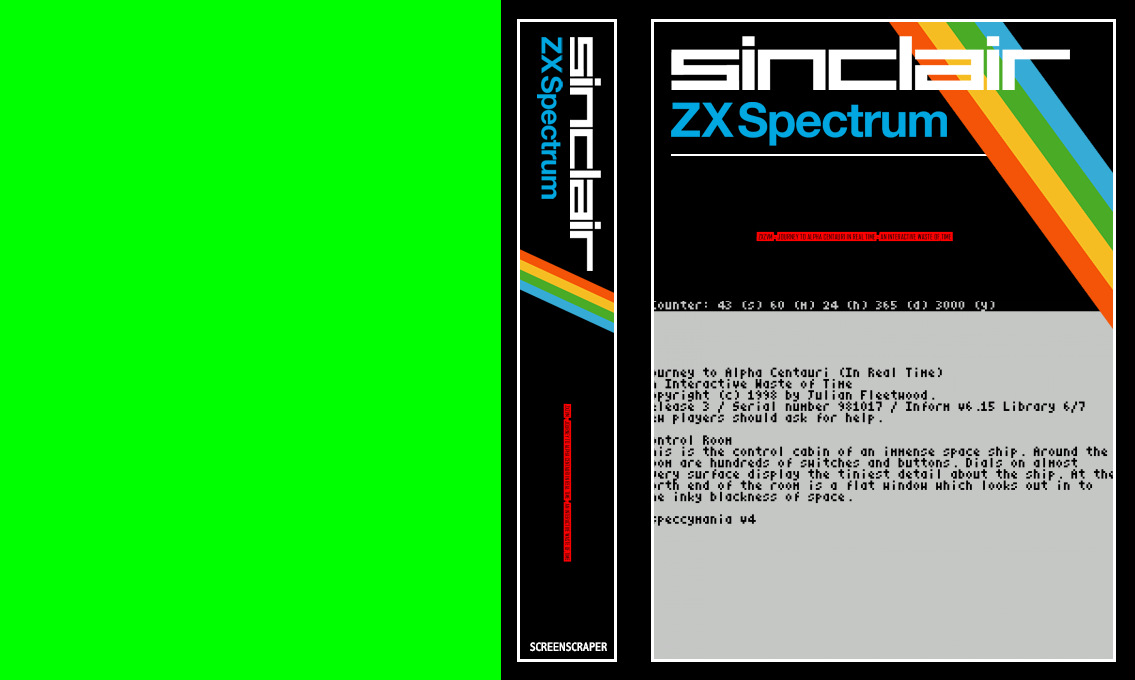 ZxZvm - Journey to Alpha Centauri in Real Time - An Interactive Waste of Time — box-texture (SS)