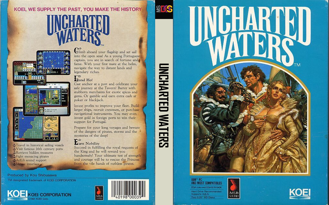 Uncharted Waters — box-texture (US)