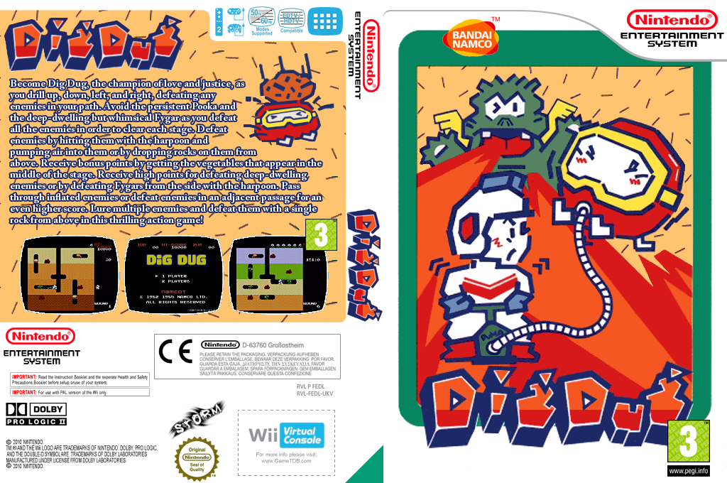 Dig Dug 2 — box-texture (EU)