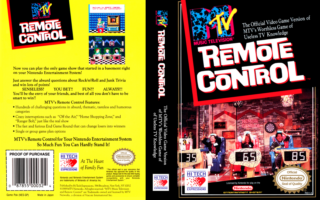 MTV's Remote Control — box-texture (US)