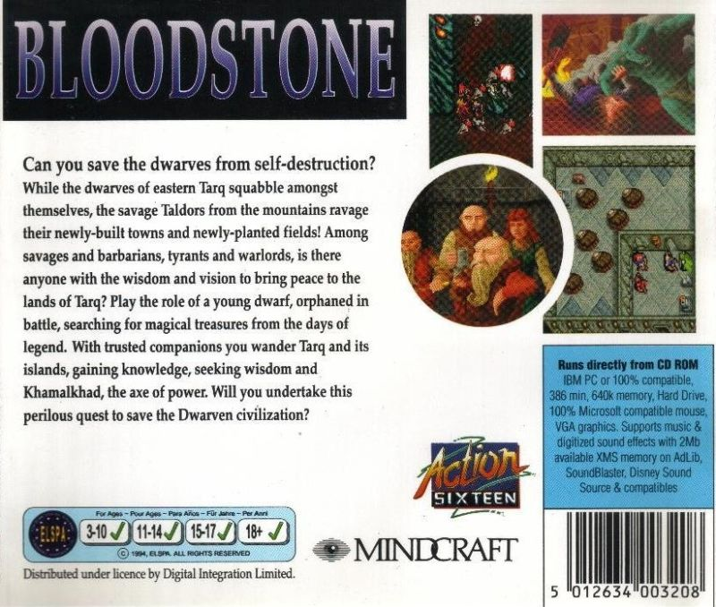 Bloodstone - An Epic Dwarven Tale — box-2D-back (CUS)
