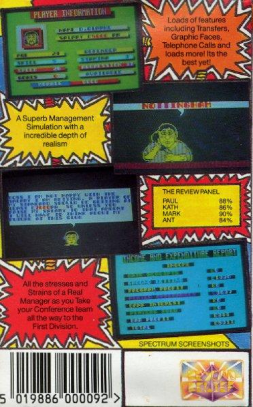 Jimmy's Soccer Manager — box-2D-back (EU)