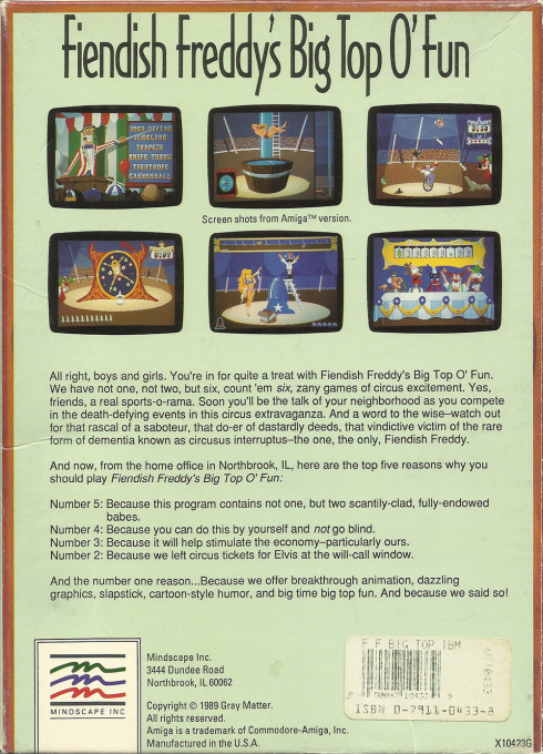 Fiendish Freddy's Big Top O' Fun — box-2D-back (US)