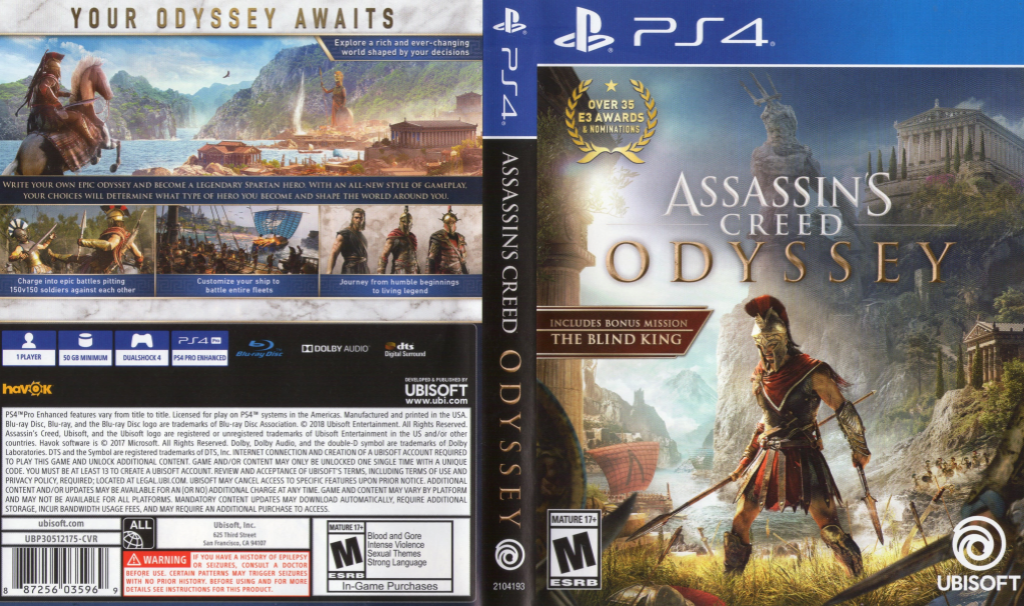 Assassin's Creed - Odyssey — box-texture (US)