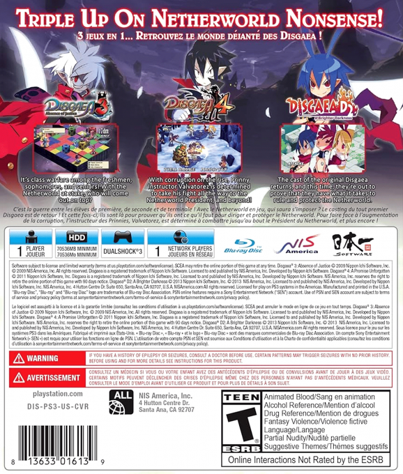 Disgaea Triple Play Collection, The — box-2D-back (CA)