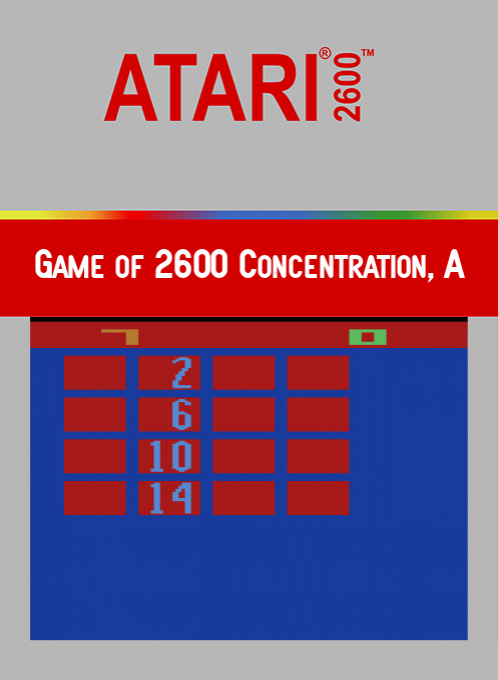 Game of 2600 Concentration, A — box-2D (SS)
