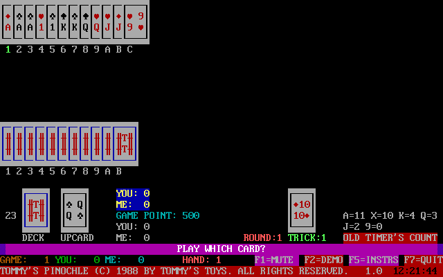 Tommy's Pinochle — ss (WOR)