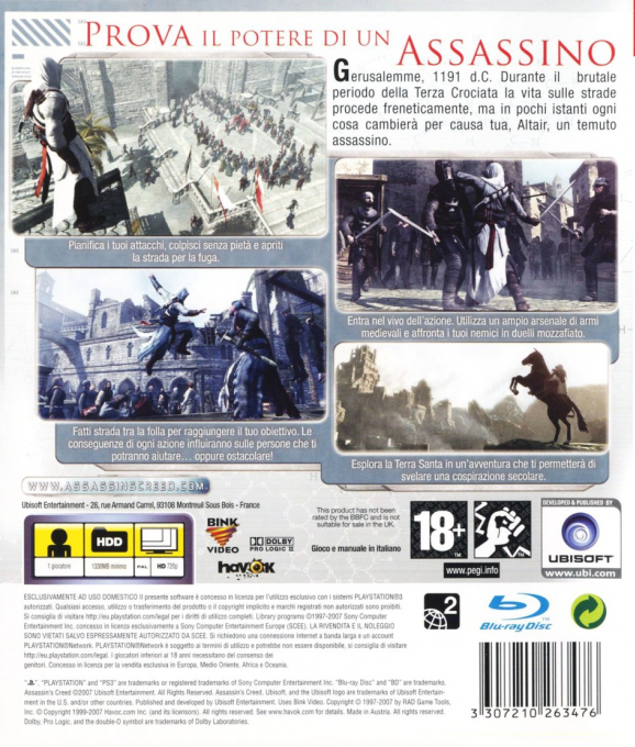 Assassin's Creed — box-2D-back (IT)