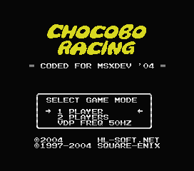 Chocobo Racing — sstitle (WOR)