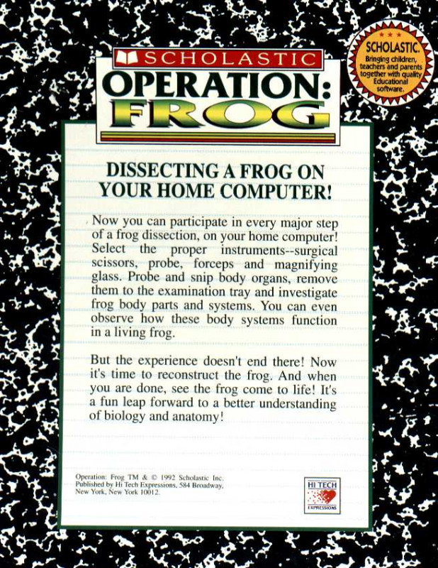 Operation - Frog — box-2D-back (US)